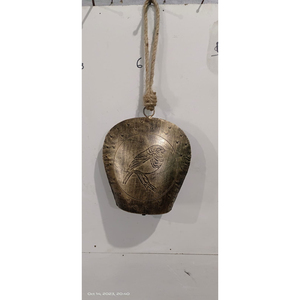 Campana Navideña Hecha a Mano, Pintada a Mano, Estilo Rústico Vintage, Campana de Metal, Adorno Colgante para Árbol de Navidad y Decoración de Pared para el Hogar, Regalo - Product Image 2
