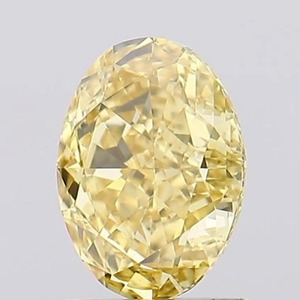 Diamant de laboratoire jaune fantaisie taille ovale, pierre synthétique certifiée IGI pour bague de fiançailles personnalisée, de 1 à 5 carats, pureté VVS2 VS2 - Product Image 2