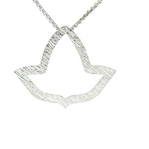 Collar con Hoja de Hiedra Texturizada, Joyería Elegante Chapada en Oro para Mujer, Accesorio de Moda de Lujo con Hoja Botánica - Product Image 1