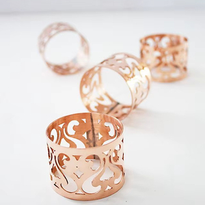 Anillo de servilleta de metal para mesa de comedor de lujo, recepción de boda, restaurante, accesorio elegante para decoración de mesa - Product Image 1
