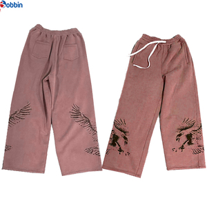 Top Trending Customized Men's Canvas Fleece Cotton Dark Sweatpants High Quality Autumn <b>Winter</b> Jogging Pants Baggy Bottoms - Product Image 5