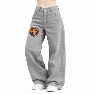 Pantalones Vaqueros Holgados de Cintura Baja para Mujer, Transpirables y a la Moda, Talla Grande, para Otoño - Product Image 4