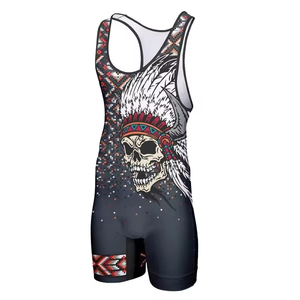Customizable Breathable Printed Wrestling Singlet for Men and Women Boys and Girls 100% Polyester - Product Image 6