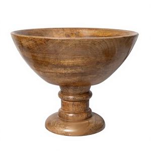 Cuenco de exhibición de frutas de estilo Pedestal de madera, mesa de desayuno, centro de mesa para exhibición de frutas, boda, Hotel, restaurante, fiesta, uso doméstico - Product Image 3