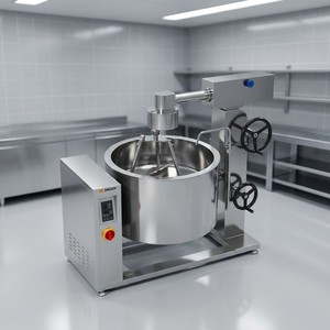 Olla de vapor rotatoria de inducción con camisa térmica Amicook 380V/440V, modelo seguro para cocina, para cocción a fuego lento y preparación de comidas, con 3 aspas. - Product Image 2