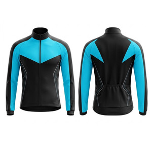<b>Cycling</b> Performance <b>Jacket</b> With Breathable Lightweight Fabric Wind Resistant Finish Full Zip Closure And Reflective Sport Detail - Product Image 1