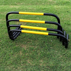 Vallas de Agilidad de PVC Amarillo y Negro, Vallas de Velocidad con Peso, Obstáculos de Entrenamiento para Ejercicios de Fútbol - Product Image 3