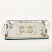 Dekoratives Rundes Serviertablett aus Metall mit Griff für Kuchen, Desserts, Esstisch, Heimdekoration, Geschenk, Hotel, Restaurant, Präsentationstablett