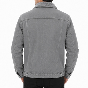 <b>Men</b>’s Casual Denim <b>Jacket</b> Clothing For Everyday Casual <b>Shearling</b> Collar Button Front Casual Style Comfortable Everyday Outdoor - Product Image 2