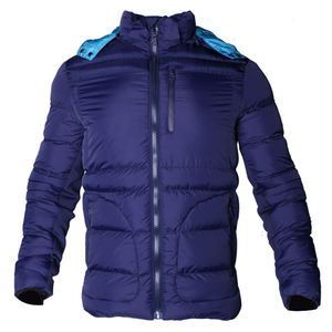 New Custom Wholesale Nylon <b>Men's</b> Fashion Outdoor Sports Comfortable Hooded Winter <b>Jacket</b> Waterproof Windproof Breathable - Product Image 4