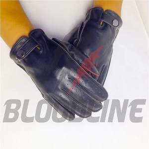 Gants de cyclisme respirants pour quatre saisons, mitaines de moto sportives en cuir noir, gants de cyclisme de style sportif non doublés - Product Image 2