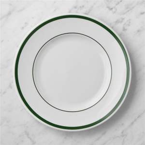 Assiette de présentation de mariage 13 pouces, blanche et bleue, avec bordure |   Décoration de table pour événements en gros |   Sous-plat de traiteur durable, fait main, vente en gros - Product Image 6