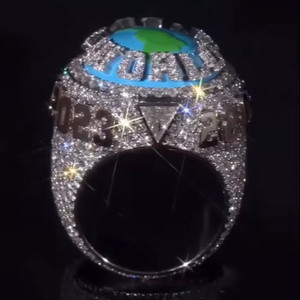 Custom Gold Jewelry Moissanite Letter Name Championship <b>Ring</b> Iced Out Diamonds Letter <b>Initial</b> Name Hip Hop Jewelry for Men - Product Image 1