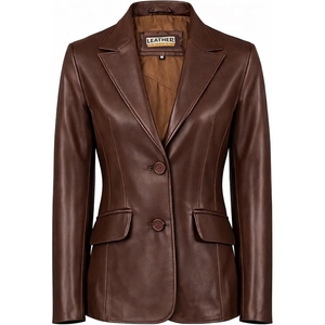 Manteau long en cuir véritable pour femme, veste d'hiver de luxe sur mesure, design personnalisé haut de gamme, nouvelle édition - Product Image 2