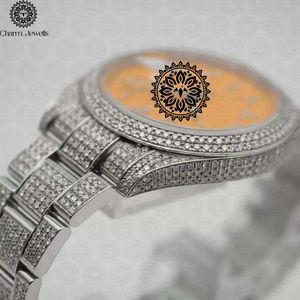 Montre de luxe pour homme Charm Jewells, bracelet en acier inoxydable 20 mm, mouvement mécanique, cadran 40 mm, résistance à l'eau 10 bars, fermoir pliant - Product Image 4