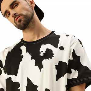 Camiseta con Estampado Personalizado OEM para Hombre, Manga Corta, Cuello Redondo, Algodón, Fabricación Personalizada al por Mayor - Product Image 5