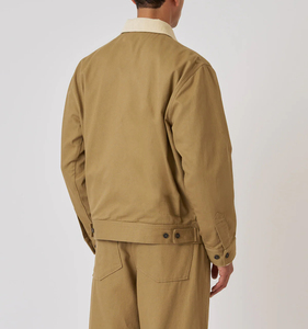 Custom 100% Cotton Duck <b>Canvas</b> <b>Work</b> <b>Jacket</b> Down Lined Oversized Heavy Weight Zip Up <b>Work</b> <b>Jacket</b> - Product Image 3