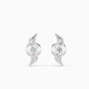 Pendientes de Aro con Corona Geométrica, Aleación de Zinc, Baño de Rodio, Engaste de Diamantes, Estilo Bohemio, Joyería Unisex para Bodas - Product Image 1