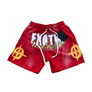 Pantalones Cortos de Forro Polar Tejidos a Medida, Transpirables, Ecológicos, con Cierre de Cordón, Venta al por Mayor, Tela Suave, OEM, Marca Privada - Product Image 1