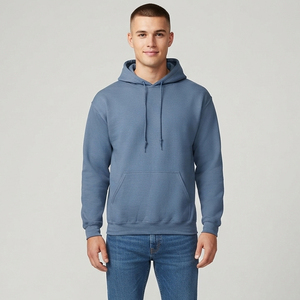 Wholesale Men's Blank Pullover <b>Hoodie</b> <b>Soft</b> Fleece Cotton Custom OEM Plain Kangaroo Pocket Unisex Workwear Jogging Hoodies - Product Image 1