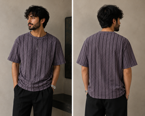 Camiseta Polo a Rayas para Hombre, Ligera, de Polialgodón, Ropa Personalizada, Camiseta Polo de Mezcla de Algodón para Hombre - Product Image 3