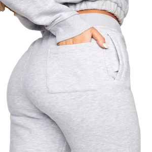 Ensemble de survêtement d'hiver personnalisé en coton biologique, style vintage, avec sweat à capuche oversize et pantalon de jogging pour hommes et femmes, logo frontal - Product Image 2