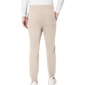 Men's <b>Trousers</b> Beige Canvas Sweatpants Elastic Drawstring Casual Joggers Straight Side Pockets Midweight Woven <b>Summer</b> - Product Image 2