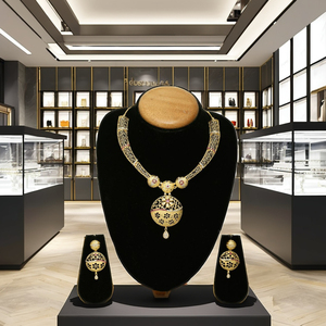 Colliers ras du cou en or rempli 14K 18K 24K avec pierres AD, design indo-occidental, vente en gros - Product Image 4