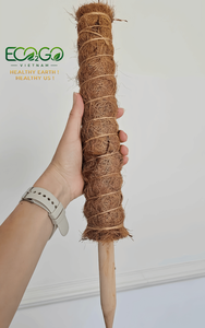 Lot de 4 poteaux extensibles en fibre de coco avec attaches pour plantes, kit de démarrage pour jardinage en intérieur, marque privée, fournitures de jardinage - Product Image 2
