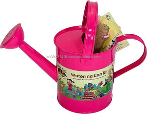 Lata de agua galvanizada pintada con esmalte de estilo rústico ideal para riego de jardín elegante y decoración interior del hogar con temática de campo - Product Image 4