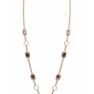 Collar de Cadena Larga con Colgante de Cristal y Borla de Perlas para Mujer, Ideal para Fiestas - Product Image 3