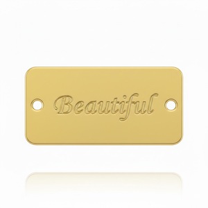 Cloth Accessories Custom Brand Logo Gold Plated Metal Main Garment <b>Labels</b> in color variety - Product Image 5