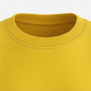 Ensemble de survêtement jaune 2 pièces pour femme, col rond, manches longues, short, coupe ample, décontracté, couleur unie, tricoté en coton, printemps-été - Product Image 4