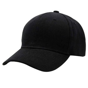Black 6-Panel Baseball <b>Cap</b> Cotton Twill Adjustable Fitted Unisex Casual <b>Hat</b> Solid Color Four Seasons Adult Wear - Product Image 2