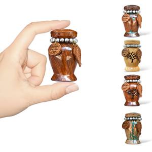 Urna funeraria artesanal, urna conmemorativa personalizada de madera con tapa, urna para cenizas con cierre seguro, urna de cremación moderna de madera - Product Image 2