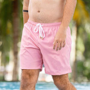 Short de bain formel rose pour homme, séchage rapide, taille mi-haute élastique, avec poches, idéal pour la plage et la natation estivale - Product Image 4