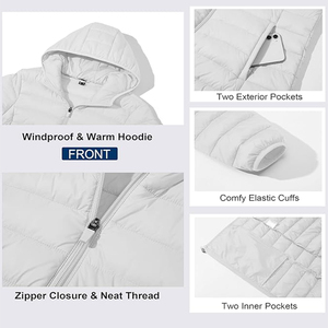 Women Long Sleeve Breathable Eco-Friendly Waterproof Canvas Puffer <b>Jackets</b> Hooded Wholesale Price Hot Selling New Design - Product Image 5