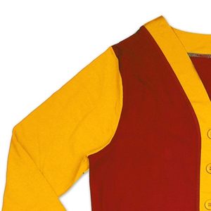 Vêtements de mode, pulls, vêtements en tricot de qualité supérieure, cardigans à boutons pour les sororités et les universités, pulls rouge cramoisi et or - Product Image 3