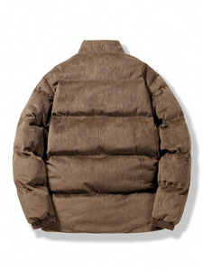 Veste d'hiver épaisse pour homme avec logo personnalisé, respirante, longue, chaude, style bomber, fermeture éclair, style décontracté, imperméable, coupe-vent - Product Image 3