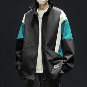 เสื้อแจ็คเก็ตผู้ชายแบบ Color Blocking ทรง Racer กันลม ผลิตจากโพลีเอสเตอร์ คอตั้ง ปิดด้วยซิป สไตล์สปอร์ต เหมาะสำหรับใส่ในฤดูใบไม้ร่วง - Product Image 4