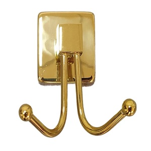Ttending <b>Flower</b> Design Brass <b>Wall</b> Hooks 2 Pack Rust Resistant Metal Coat Hanger for Clothing Vintage Style Drill Installation - Product Image 5