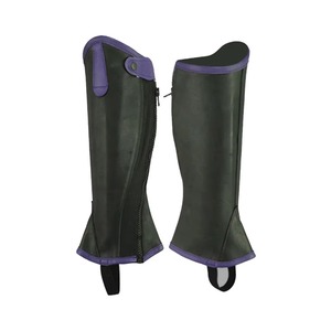 Customized Cowhide Leather Horse Riding Chaps Adjustable Equestrian Half Chaps Heavy Duty Horseback Riding <b>Protective</b> <b>Shield</b> - Product Image 2