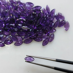 Ametyste naturelle africaine 7x3.5MM taille marquise, qualité supérieure, violet foncé, pierre précieuse en vrac pour la fabrication de bijoux - Product Image 3