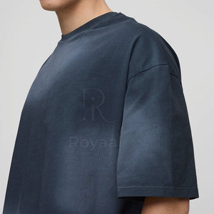 T-shirt effet délavé, nouvelle collection, design tendance, streetwear, logo imprimé personnalisé, 100% coton, coupe ample, pour homme - Product Image 5