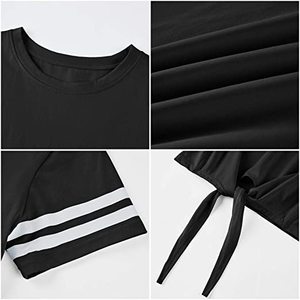 เสื้อยืดเด็กผู้หญิงสไตล์ใหม่ คอกลม แขนสั้น ลายดอกไม้ พิมพ์ลายทั้งตัว เอวธรรมชาติ สำหรับงานปาร์ตี้ฤดูร้อน - Product Image 3