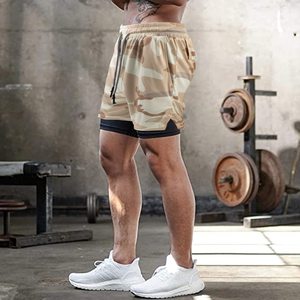 Professional Custom Men's Gym Shorts Breathable Quick Dry <b>Polyester</b> Spandex Mid-Length Training Shorts Factory Bulk Your Logo - Product Image 3