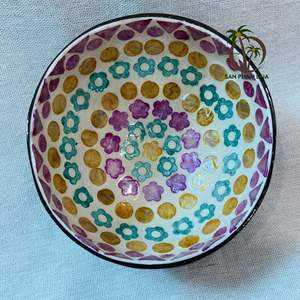 COULEUR LAQUE BOL DE NOIX DE COCO EN GROS FABRIQUÉ AU VIETNAM BOL LAQUÉ À PRIX TRÈS BON MARCHÉ BOL D'AÇAI - Product Image 6