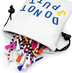 Pochette de golf en cuir véritable de qualité supérieure avec porte-tee, offrant une portabilité compacte et une fonctionnalité élégante pour un usage quotidien, au prix de gros. - Product Image 4