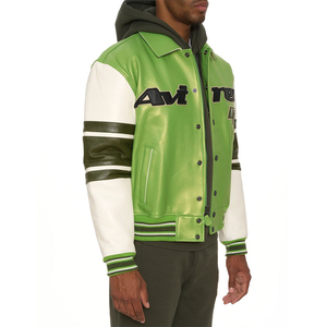 เสื้อแจ็คเก็ตบอมเบอร์หนังคุณภาพพรีเมียมสำหรับผู้ชาย ยี่ห้อ Avirex กันน้ำ ระบายอากาศ กันลม ปิดด้วยซิป สไตล์สตรีทแวร์ สำหรับฤดูหนาว แบบสั่งทำพิเศษ - Product Image 5