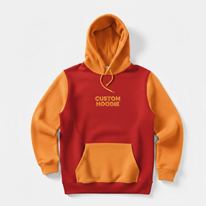 Custom Color Block <b>Men</b> Oversized Heavyweight Hoodie <b>Pullover</b> Drop Shoulder Cotton Two Tone Hoodies Unisex - Product Image 3